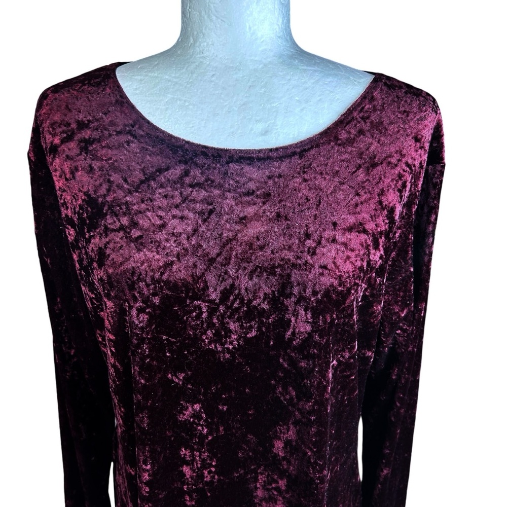 Vintage Crushed Velvet Maxi Dress 12/14 Whimsigoth Dark Romantic Gothic - Picture 6 of 10